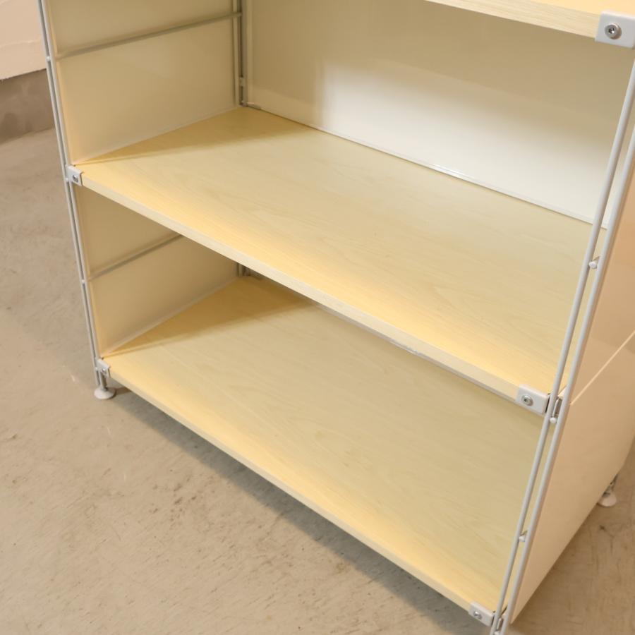 無印良品（MUJI） スチール メープル材 3段ユニットシェルフ パネル付
