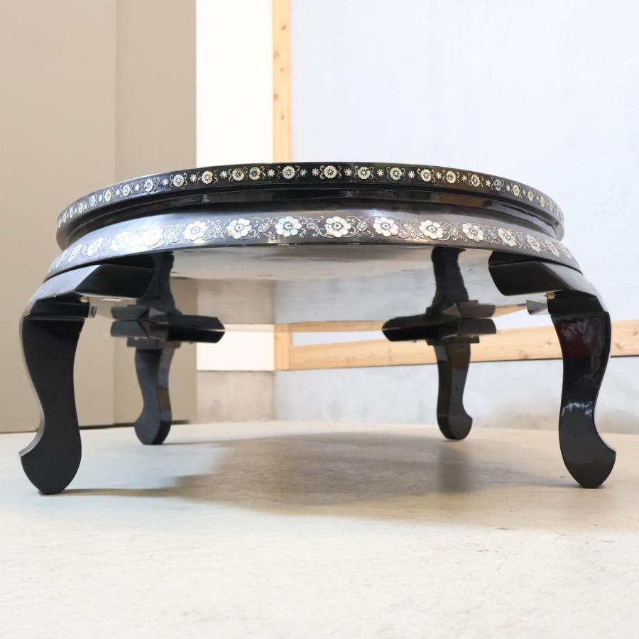 螺鈿細工 ローテーブル 座卓 工芸品 センターテーブル アンティーク調