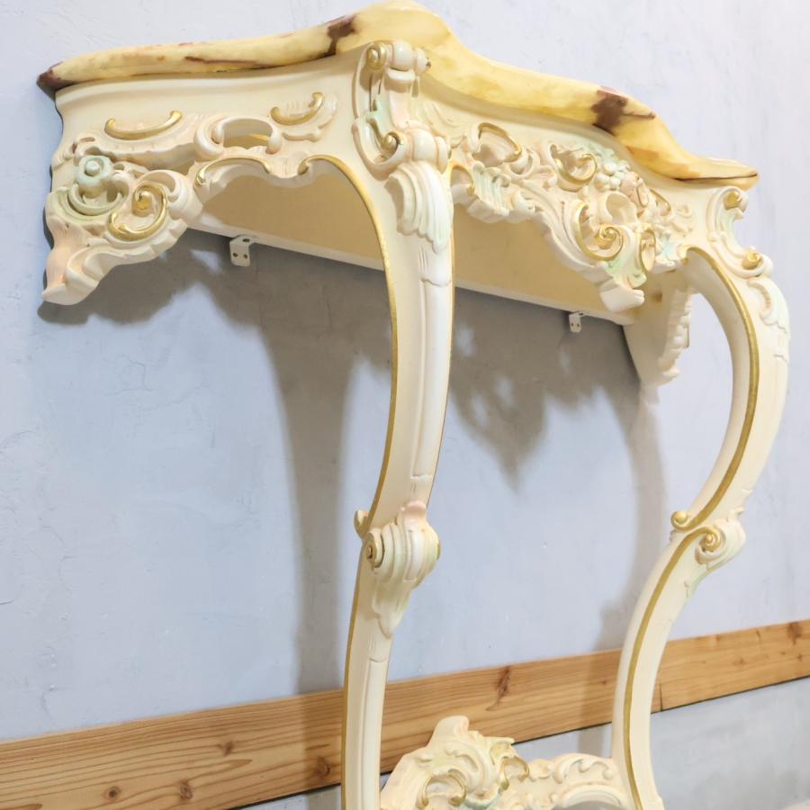 SILIK シリック 大理石 コンソールテーブル ホールテーブル 壁立て掛け