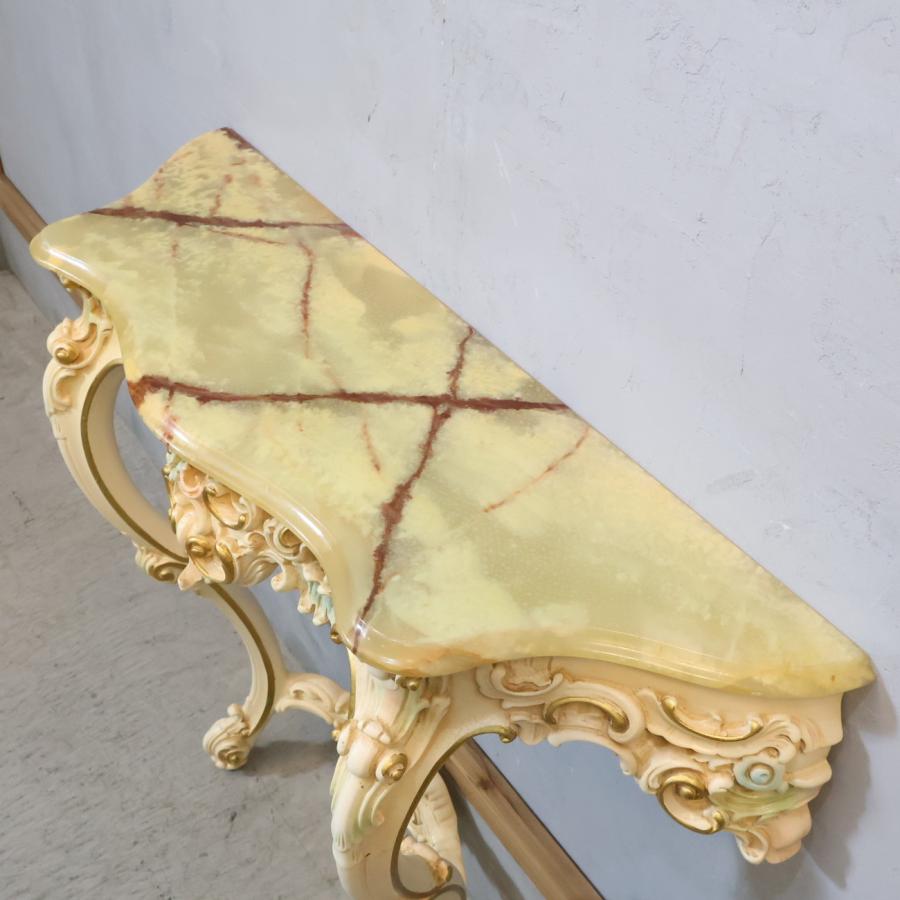 SILIK シリック 大理石 コンソールテーブル ホールテーブル 壁立て掛け