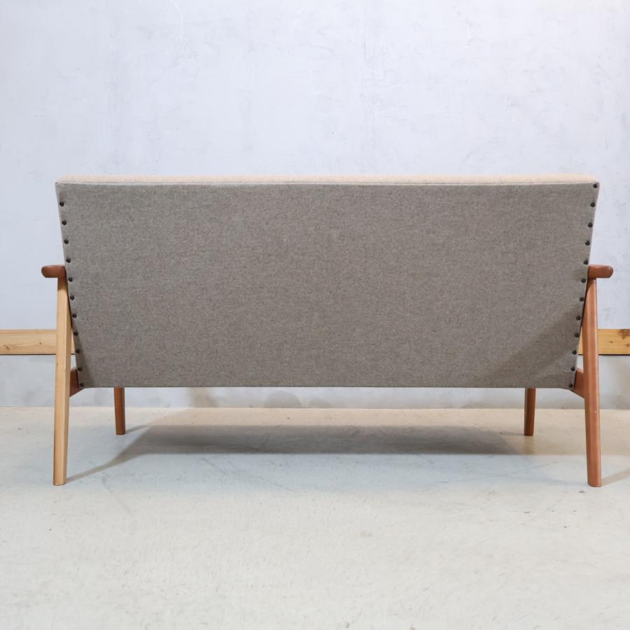 カリモク60 Karimoku60 フラノベージュ チェリー材 Kチェア 2シーター