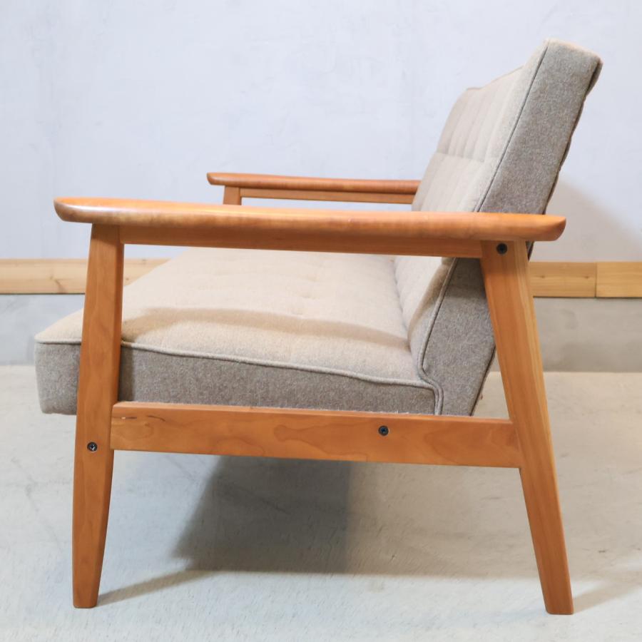 カリモク60 Karimoku60 フラノベージュ チェリー材 Kチェア 2シーター