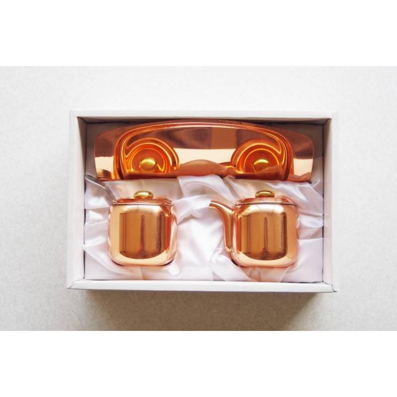 シュガーポット・クリーマーセット 純銅製 VIP 新光金属 銅 真鍮 砂糖