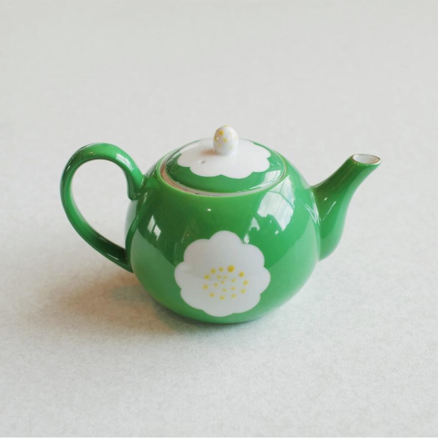 美濃焼 ティーポット 金彩もえぎ花図 食器 おしゃれ 磁器 急須 ポット