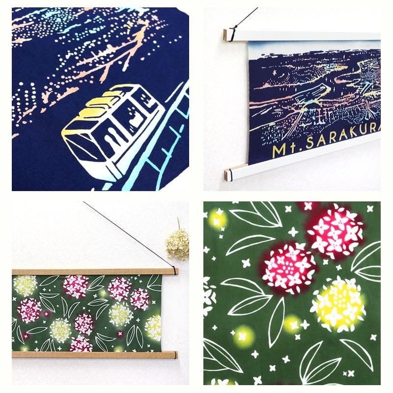 手ぬぐい 額縁 おしゃれ 額 送料無料 タペストリー 棒 横飾り用 102cm