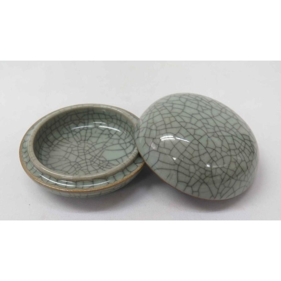 倣南宋官窯【哥窯】（浙江・龍泉）9.0×H4.7cm : 華東貿易 中国製書道