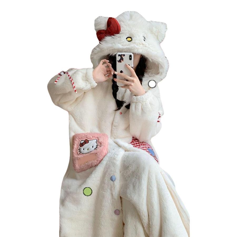 パジャマ レディース もこもこ キャラクター キティちゃん 着ぐるみ