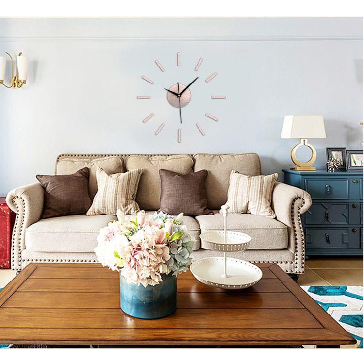 壁掛け時計 ウォールクロック 電池式 貼り付け 穴あけ不要 DIY