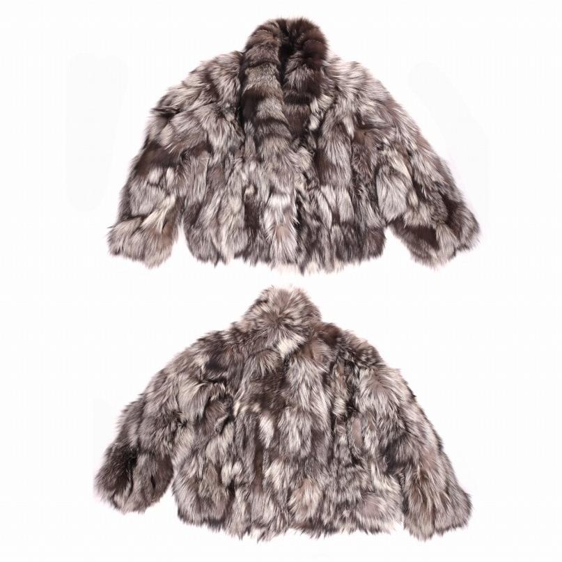 毛皮ジャケット メンズ シルバーフォックス ファージャケット 本革