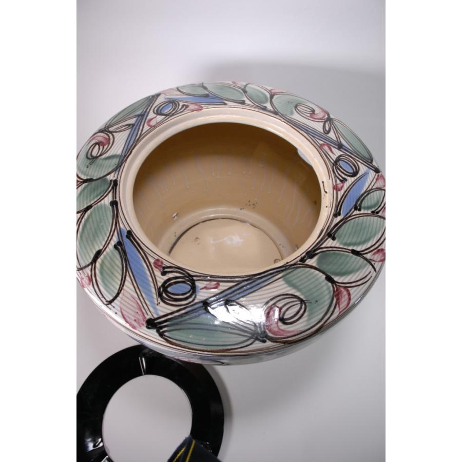 絵付練炭火鉢 15号 本体のみ（信楽焼・陶器・暖房・火鉢・ひばち・YHB