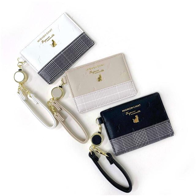 パスケース 定期入れ レディース おしゃれ リール付き 高校生 中学生