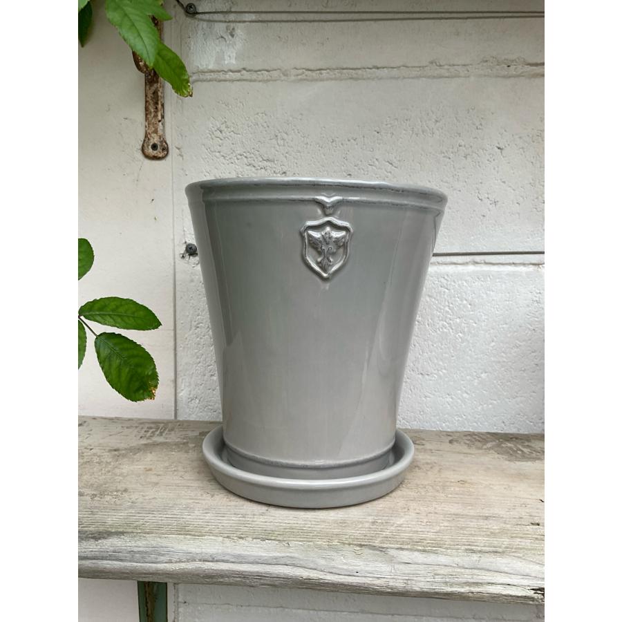 陶器鉢 植木鉢 【グレー/Lサイズ 7号】 Rose de Noel Parfaite