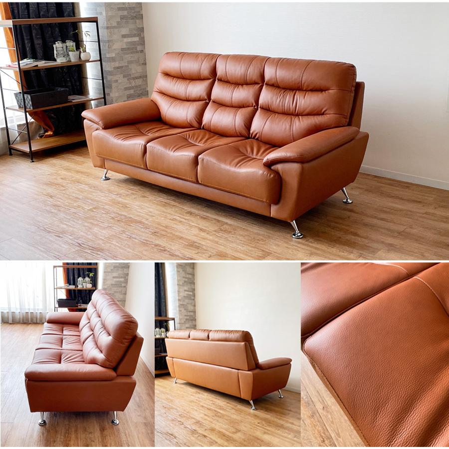 ソファ ソファー3人用 3人掛け 幅200 3Pソファ 本革 レザー 高級