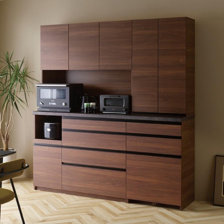 パモウナ 食器棚 幅100cm 奥行50cm 引き戸 ハイカウンター 家電収納 4