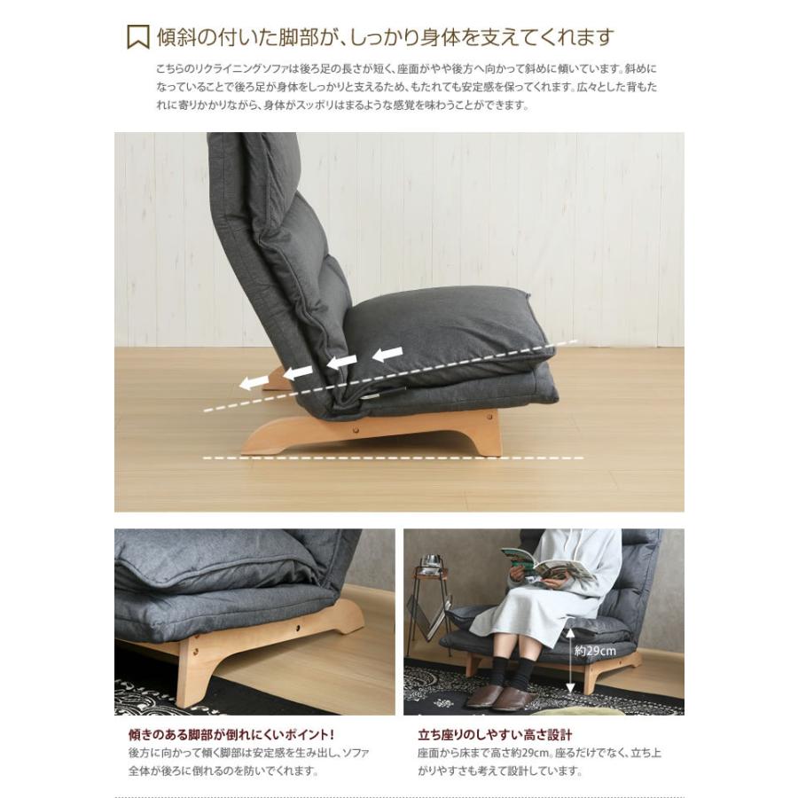 1人掛け リクライニングソファ 座椅子 5段ギア 6段ギア 1人掛け