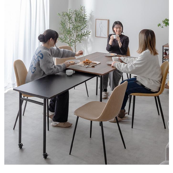 ダイニングテーブル 伸縮式 テーブル デスク 机 伸長 伸びる 拡張