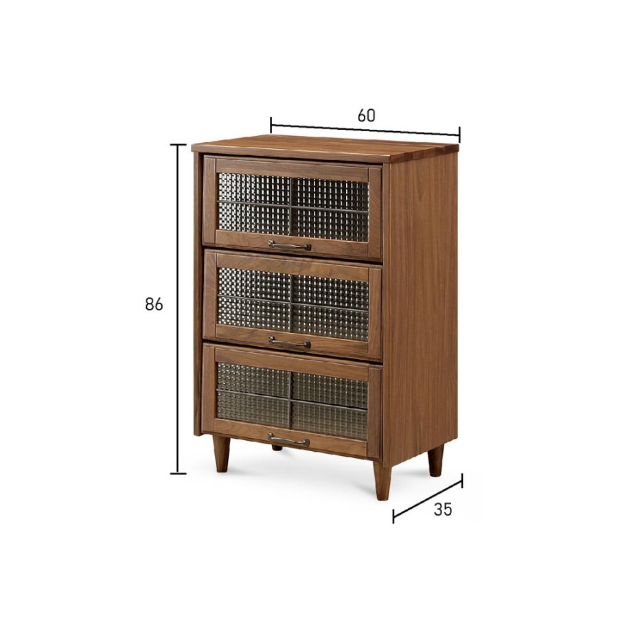 3段フラップシェルフ チェスト 木製 ヴィンテージ アンティーク ワード