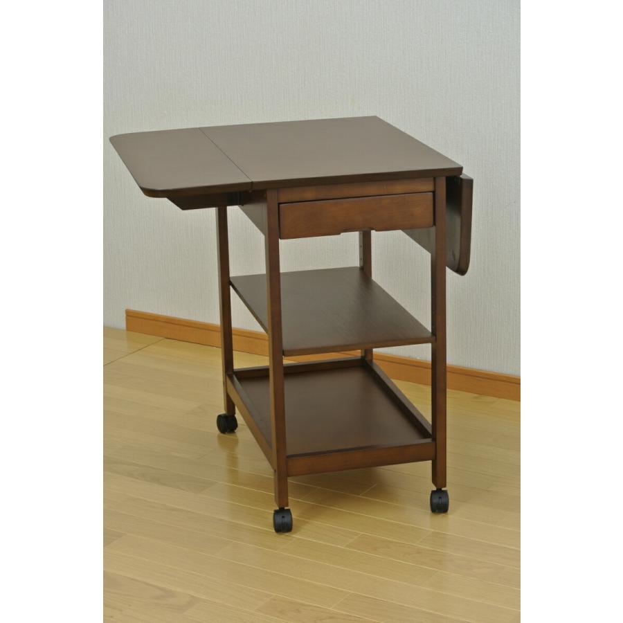 キッチンワゴン 両バタフライワゴン キッチンカウンター ワゴン ラック