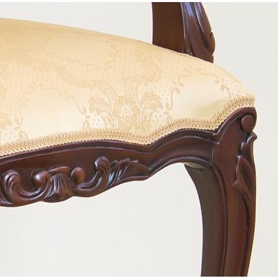 チェア 2脚セット 椅子 アンティーク 肘付き エレガント 猫脚チェア