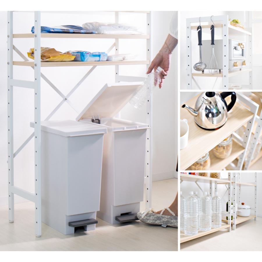 ラック 4段 ファイルぴったり収納 オープンシェルフ 棚 幅62cm 高さ