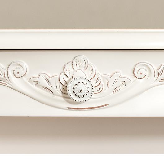 チェスト 白 姫家具 ヨーロピアン 猫脚 電話台 アンティーク風