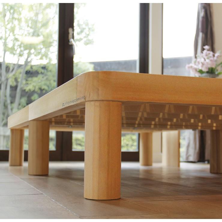 広島の家具職人が手づくり 角丸 すのこベッド（桐材） シングルサイズ