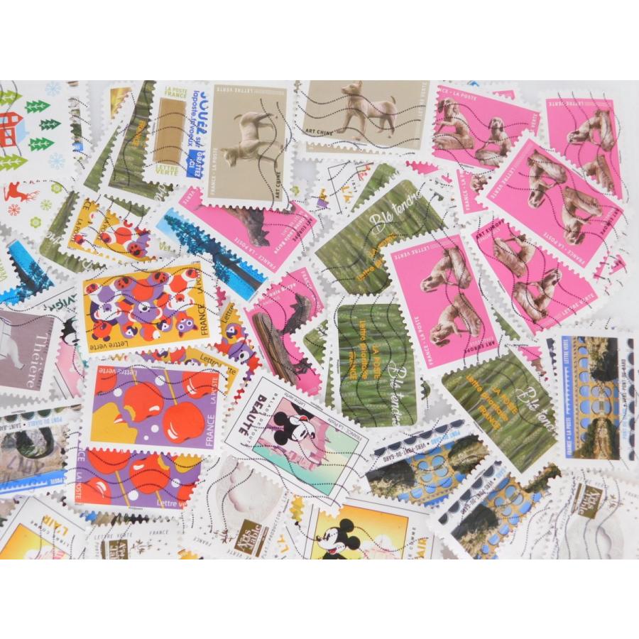 海外切手 フランス 50枚 中型切手が中心 記念切手 使用済切手 外国