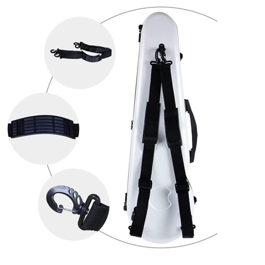 バイオリンケース 炭素繊維4/4フルサイズバイオリンケース 湿度計付き