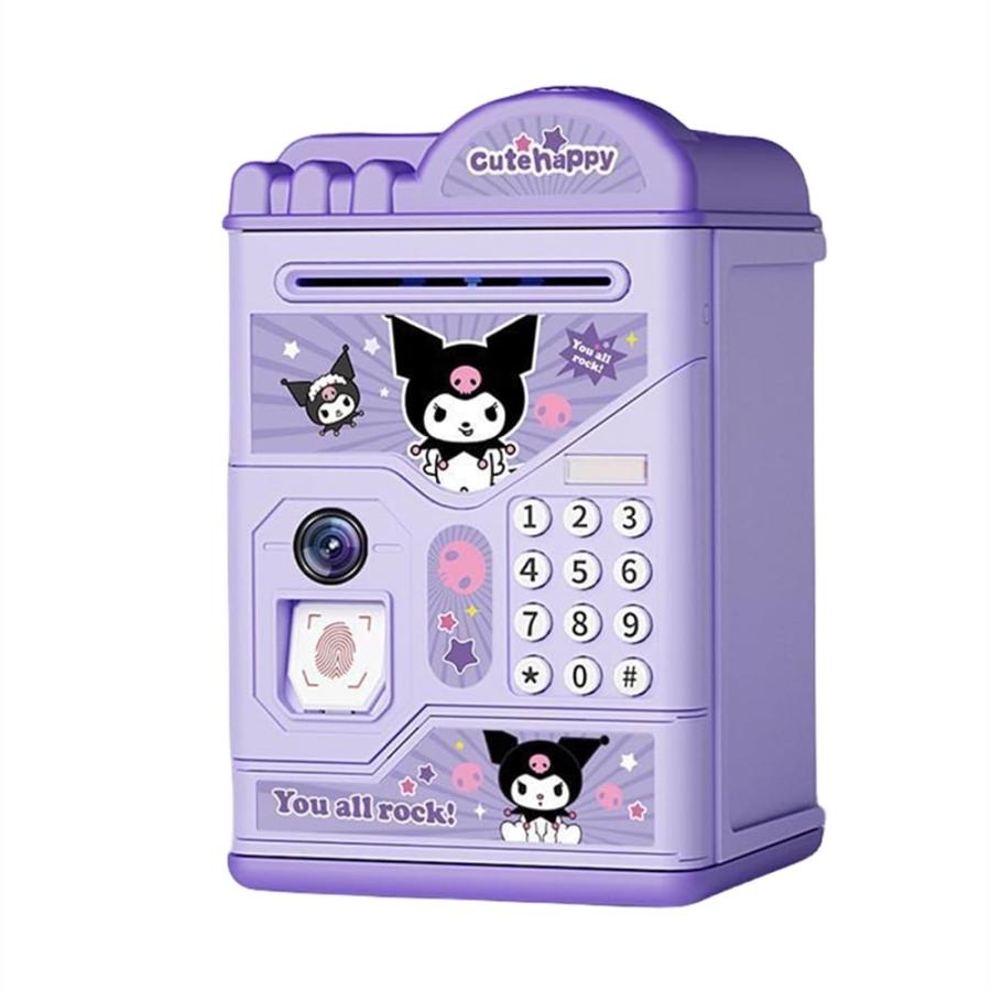 貯金箱 楽しくてかわいい大容量貯金箱 指紋認証 自動転がりお金 自動