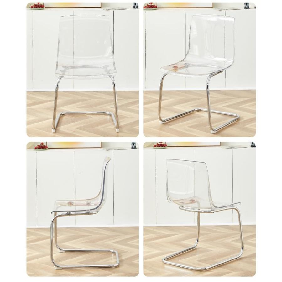 ダイニングチェア アクリル椅子 食卓椅子 透明チェア アクリルチェア