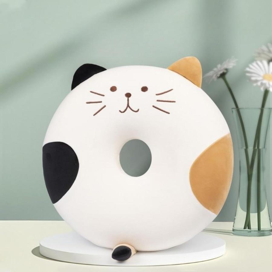 クッション 座布団 円座クッション ドーナツ型 腰当 猫 ねこちゃん