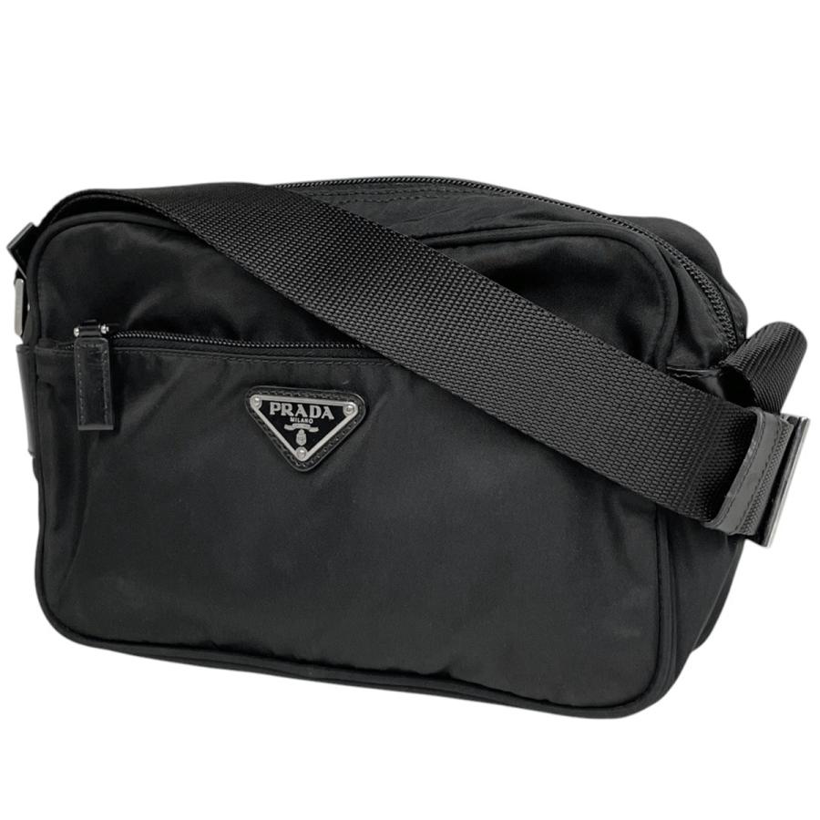 PRADA（プラダ） ロゴプレート ショルダーバッグ 斜め掛け ショルダー
