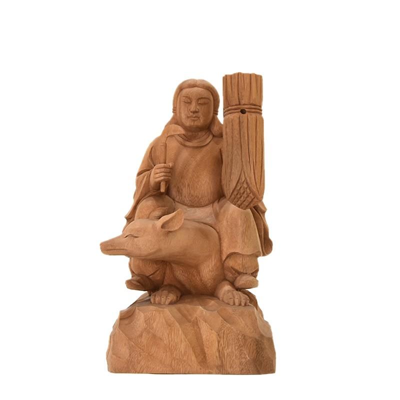 木彫り神像 稲荷大神【最上位経王大菩薩（最上尊）】 楠木（クスノキ