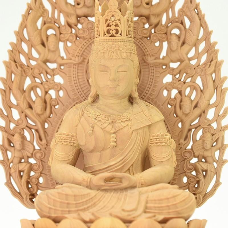 木彫り仏像 胎蔵界五仏セット 大日如来坐2.5寸 四仏坐2.0寸 柘植（つげ