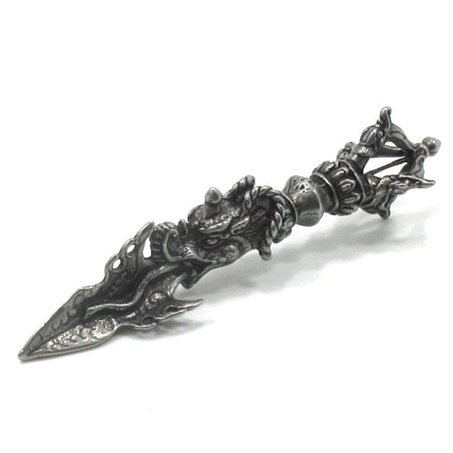 独鈷杵 プルパ 金剛杭 ブルパ 鉄製 約11cm チベット密教法具 とっ