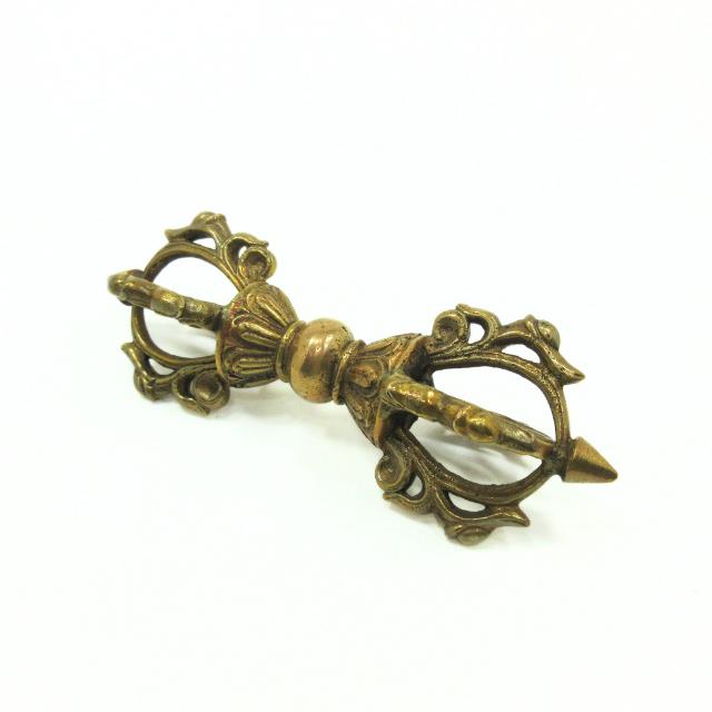 金剛杵 五鈷杵 バジュラ ドルジェ 長さ約14.5cm ヴァジュラ 真鍮 五