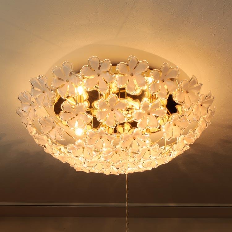 キシマ（KISHIMA） シーリングライト シャンデリア 5灯 花 おしゃれ