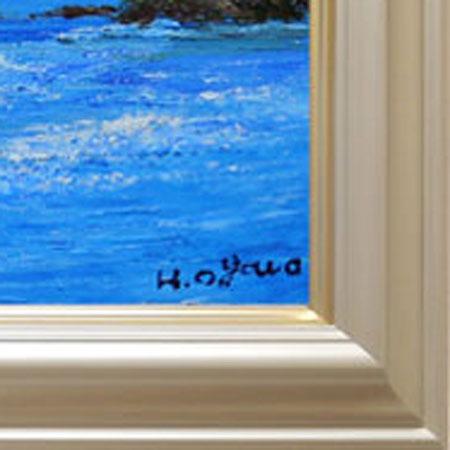 絵画 油絵 雨晴海岸 （小川久雄） 【肉筆】【油絵】【日本の風景