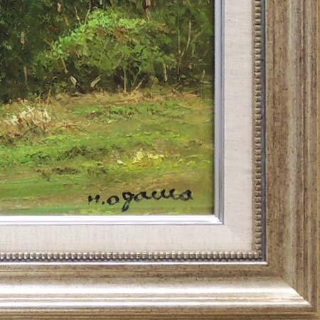 絵画 油絵 立山連峰眺望 （小川久雄） 【海・山】【肉筆】【油絵