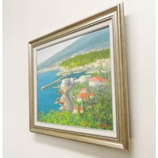 絵画 油絵 コートダジュール フランス （春野修一） 【肉筆】【油絵