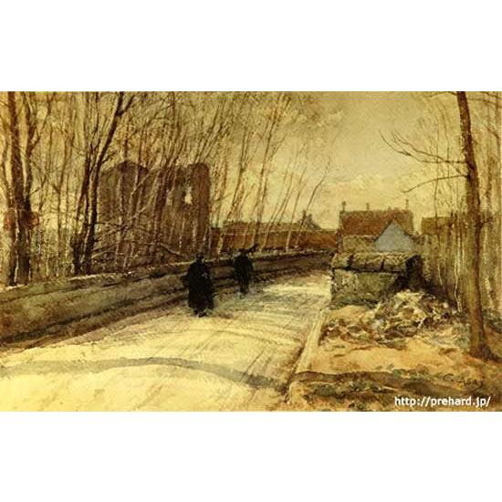 浅井忠 絵画 グレーの橋 F6号 【複製】【美術印刷】【世界の名画】【6