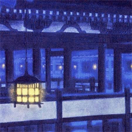 平山郁夫 絵画 月華厳島 【複製】【美術印刷】【巨匠】【横長