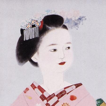 小倉遊亀 絵画 舞妓 【複製】【美術印刷】【巨匠】【変型特寸