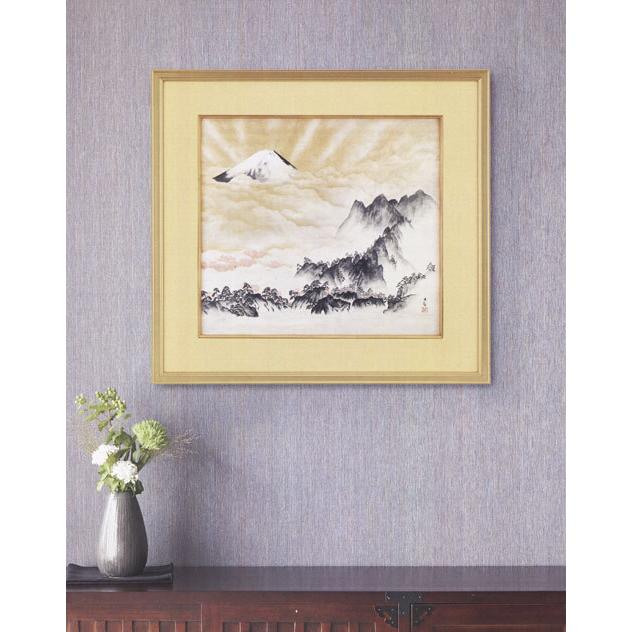 横山大観 絵画 蓬莱山 【複製】【美術印刷】【巨匠】【富士】【変型特