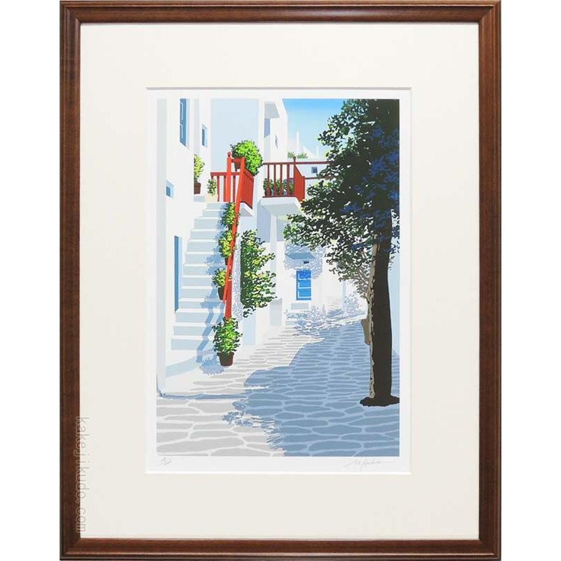 絵画 風のテラス 地中海 （星野光輝） 【海・山】ジクレー版画 【複製