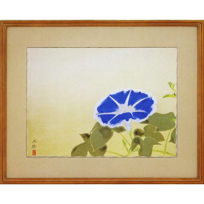 奥村土牛 絵画 朝顔 【複製】【美術印刷】【巨匠】【変型特寸