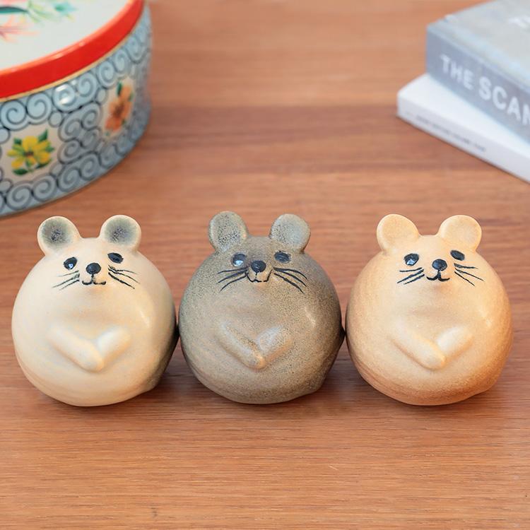 Lisa Larson（リサラーソン） ネズミ 陶器 動物 オブジェ 飾り 置物