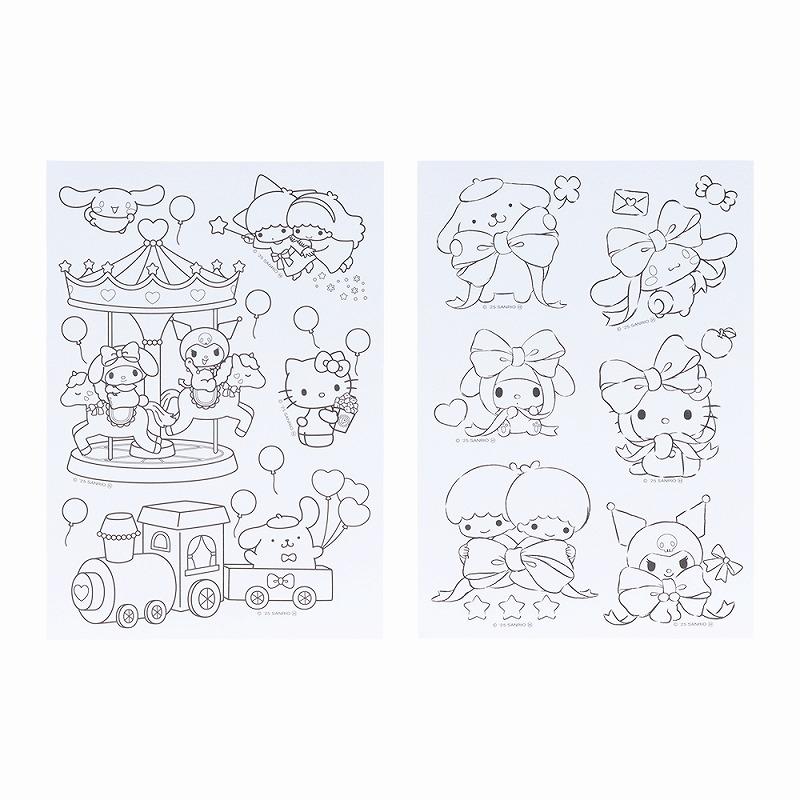 サンスター文具 サンリオキャラクターズ[SANRIO] ぬりえdeシール（は