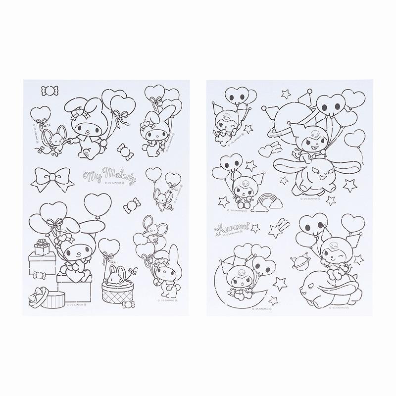 サンスター文具 サンリオキャラクターズ[SANRIO] ぬりえdeシール（は