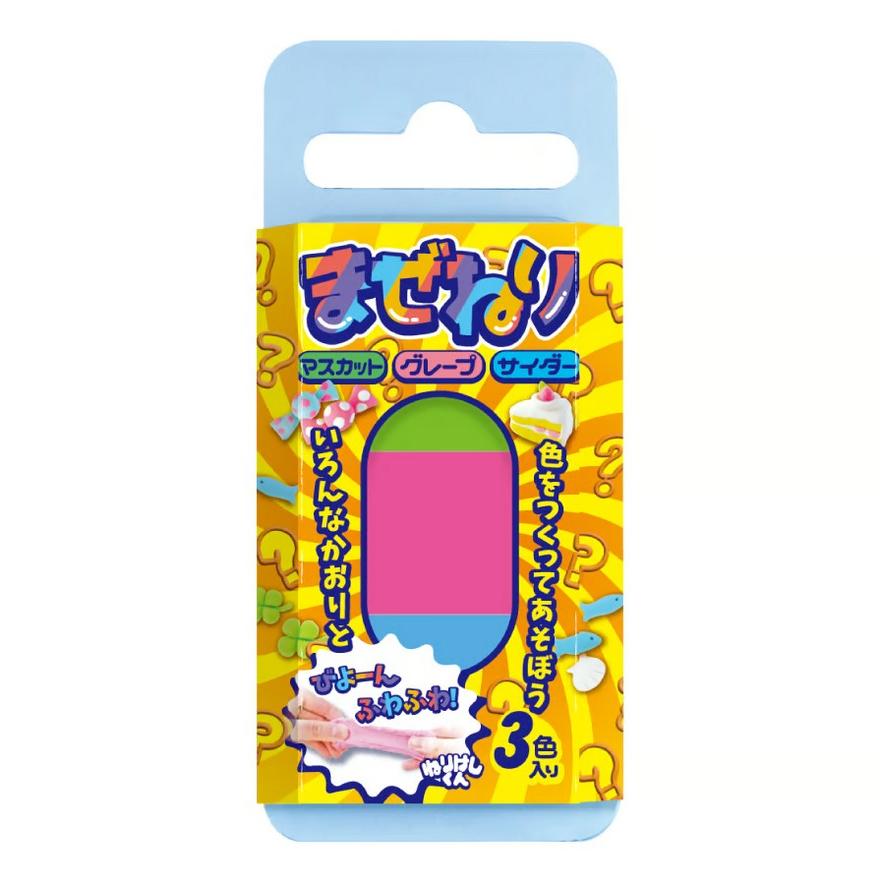 まぜねり1ねりけしくんけしくずの出ないねり消しゴム3つの香り3色練り